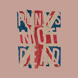 Свитшот хлопковый мужской Punks not dead, цвет: пыльно-розовый — фото 2