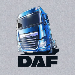Свитшот хлопковый мужской Daf Truck, цвет: меланж — фото 2