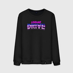 Свитшот хлопковый мужской Lovewave Drive, цвет: черный