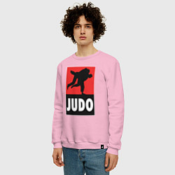 Свитшот хлопковый мужской Judo, цвет: светло-розовый — фото 2