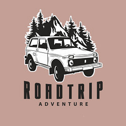 Свитшот хлопковый мужской Niva roadtrip, цвет: пыльно-розовый — фото 2
