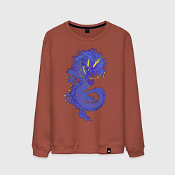 Свитшот хлопковый мужской Blue dragon, цвет: кирпичный