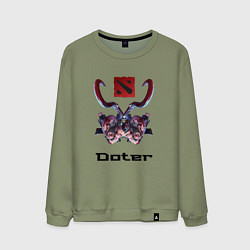 Свитшот хлопковый мужской Dota Pudge, цвет: авокадо