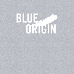 Свитшот хлопковый мужской Blue Origin logo перо, цвет: меланж — фото 2