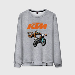 Свитшот хлопковый мужской KTM МОТОКРОСС Z, цвет: меланж