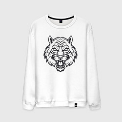 Свитшот хлопковый мужской White Tiger, цвет: белый