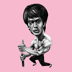 Свитшот хлопковый мужской Bruce Lee, цвет: светло-розовый — фото 2