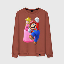 Свитшот хлопковый мужской Mario Princess, цвет: кирпичный