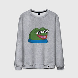 Свитшот хлопковый мужской Pepe happy Пепе хеппи, цвет: меланж