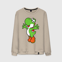 Свитшот хлопковый мужской Yoshi, цвет: миндальный