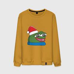 Мужской свитшот Pepe, pepe happy, Пепе хеппи, pepe happy new year