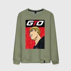 Свитшот хлопковый мужской GTО, цвет: авокадо