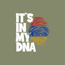 Свитшот хлопковый мужской ДНК - Армения, цвет: авокадо — фото 2