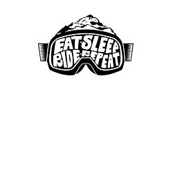 Свитшот хлопковый мужской EAT SLEEP RIDE REPEAT, цвет: белый — фото 2