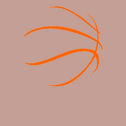 Свитшот хлопковый мужской Баскетбольный мяч, цвет: пыльно-розовый — фото 2