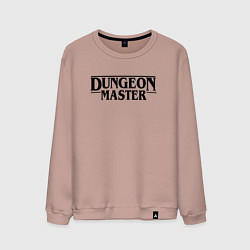 Свитшот хлопковый мужской DUNGEON MASTER ГАЧИМУЧИ ЧЁРНЫЙ ЛОГО, цвет: пыльно-розовый