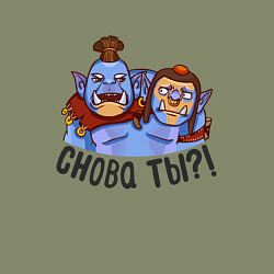 Свитшот хлопковый мужской Огр Маг, цвет: авокадо — фото 2