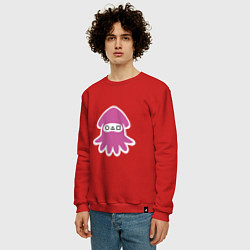 Свитшот хлопковый мужской Squid Pink, цвет: красный — фото 2