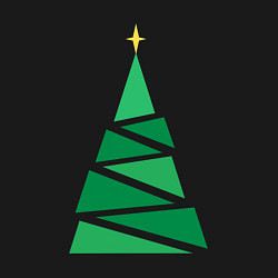 Свитшот хлопковый мужской Новогоднее дерево, цвет: черный — фото 2