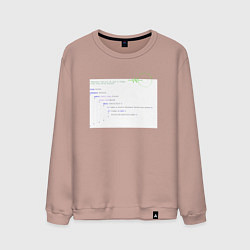 Свитшот хлопковый мужской Код Создателя - для программиста, цвет: пыльно-розовый