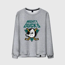 Свитшот хлопковый мужской Анахайм Дакс, Mighty Ducks, цвет: меланж