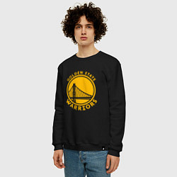 Свитшот хлопковый мужской Golden state Warriors NBA, цвет: черный — фото 2