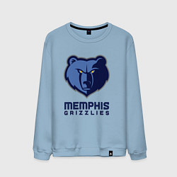 Свитшот хлопковый мужской Мемфис Гриззлис, Memphis Grizzlies, цвет: мягкое небо