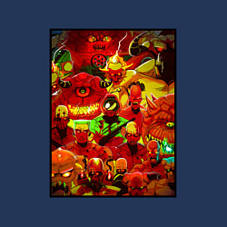 Свитшот хлопковый мужской DOOM POSTER ДУМ ПОСТЕР МОНСТРЫ, цвет: тёмно-синий — фото 2