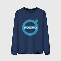 Свитшот хлопковый мужской Volvo логотип, цвет: тёмно-синий