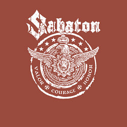Свитшот хлопковый мужской Белый логотип Sabaton, цвет: кирпичный — фото 2