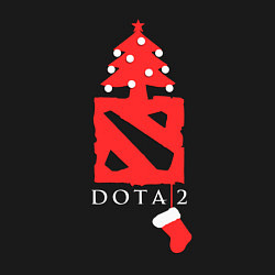 Свитшот хлопковый мужской Dota 2- Новый год, цвет: черный — фото 2