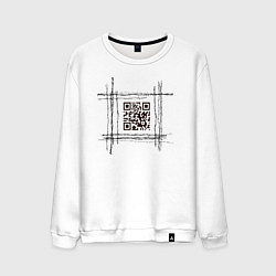 Мужской свитшот QR за колючкой