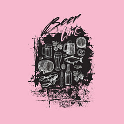 Свитшот хлопковый мужской Время пива, цвет: светло-розовый — фото 2