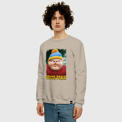 Свитшот хлопковый мужской Eric Cartman 3D South Park, цвет: миндальный — фото 2