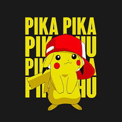 Свитшот хлопковый мужской ПИКАЧУ В КЕПКЕ ПОКЕМОНЫ, цвет: черный — фото 2