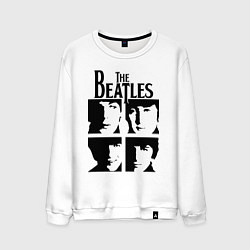 Свитшот хлопковый мужской The Beatles - legendary group!, цвет: белый