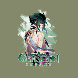 Свитшот хлопковый мужской Сяо Xiao Genshin Impact, цвет: авокадо — фото 2