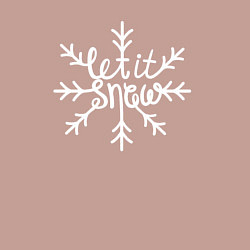 Свитшот хлопковый мужской Snowflake Let it snow, цвет: пыльно-розовый — фото 2