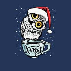 Свитшот хлопковый мужской X-mas Owl, цвет: тёмно-синий — фото 2