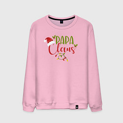 Свитшот хлопковый мужской Papa Claus Family, цвет: светло-розовый