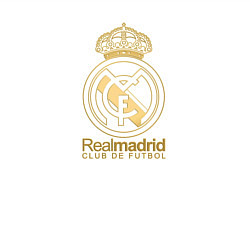 Свитшот хлопковый мужской Real Madrid gold logo, цвет: белый — фото 2