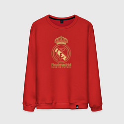 Свитшот хлопковый мужской Real Madrid gold logo, цвет: красный