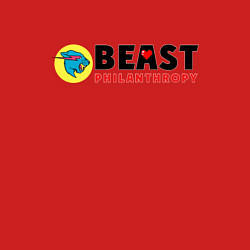 Свитшот хлопковый мужской Mr Beast Philanthropy, цвет: красный — фото 2
