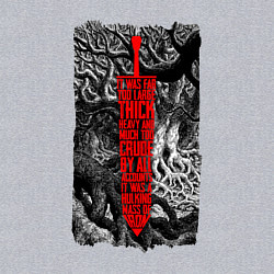 Свитшот хлопковый мужской BERSERK SWORD БЕРСЕРК МЕЧ, цвет: меланж — фото 2