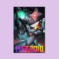Свитшот хлопковый мужской Arm Cannon Poster Metroid Dread, цвет: лаванда — фото 2