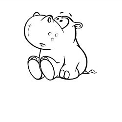 Свитшот хлопковый мужской Бегемотик детский cotton theme, цвет: белый — фото 2