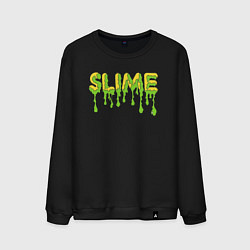 Свитшот хлопковый мужской SLIME!, цвет: черный