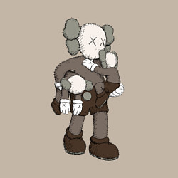 Свитшот хлопковый мужской KAWS, цвет: миндальный — фото 2