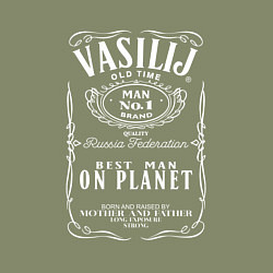 Свитшот хлопковый мужской ВАСИЛИЙ в стиле ДЖЕК ДЭНИЭЛС, цвет: авокадо — фото 2