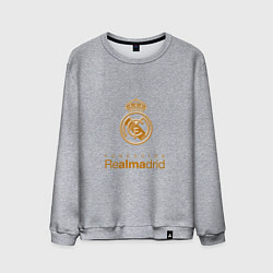 Свитшот хлопковый мужской Real Madrid Logo, цвет: меланж